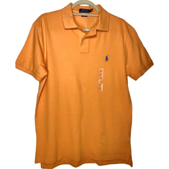 Men Polo Ralph Lauren Polo SLIM FIT Yellow Shirt - Picture 9 of 12